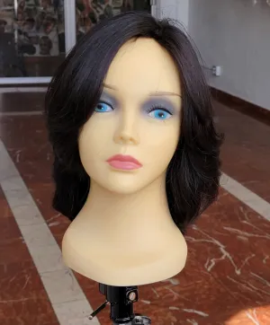 100% Virgin European Virgin Natural Human Hair 13'' Black Layered