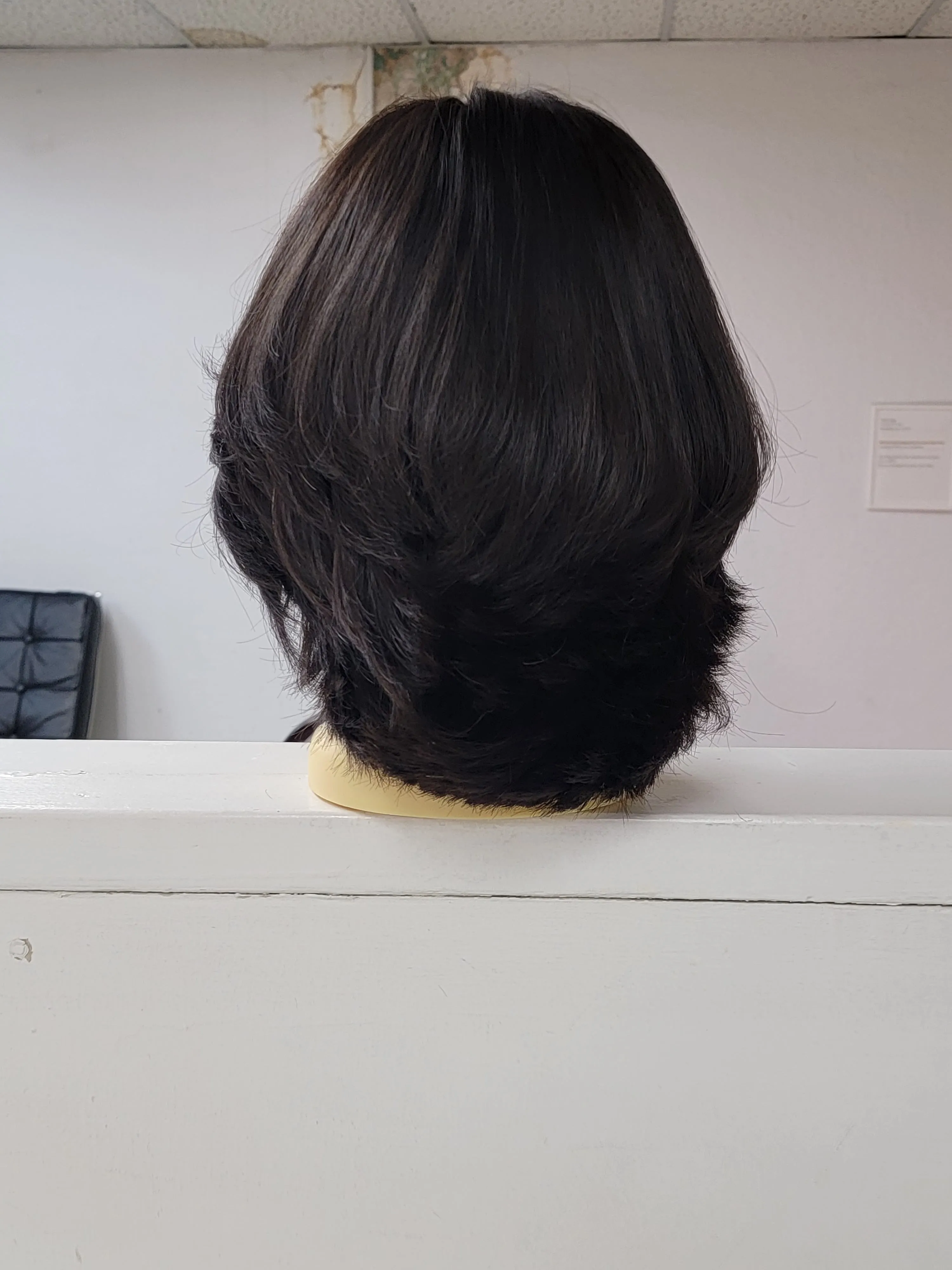 100% Virgin European Virgin Natural Human Hair 13'' Black Layered