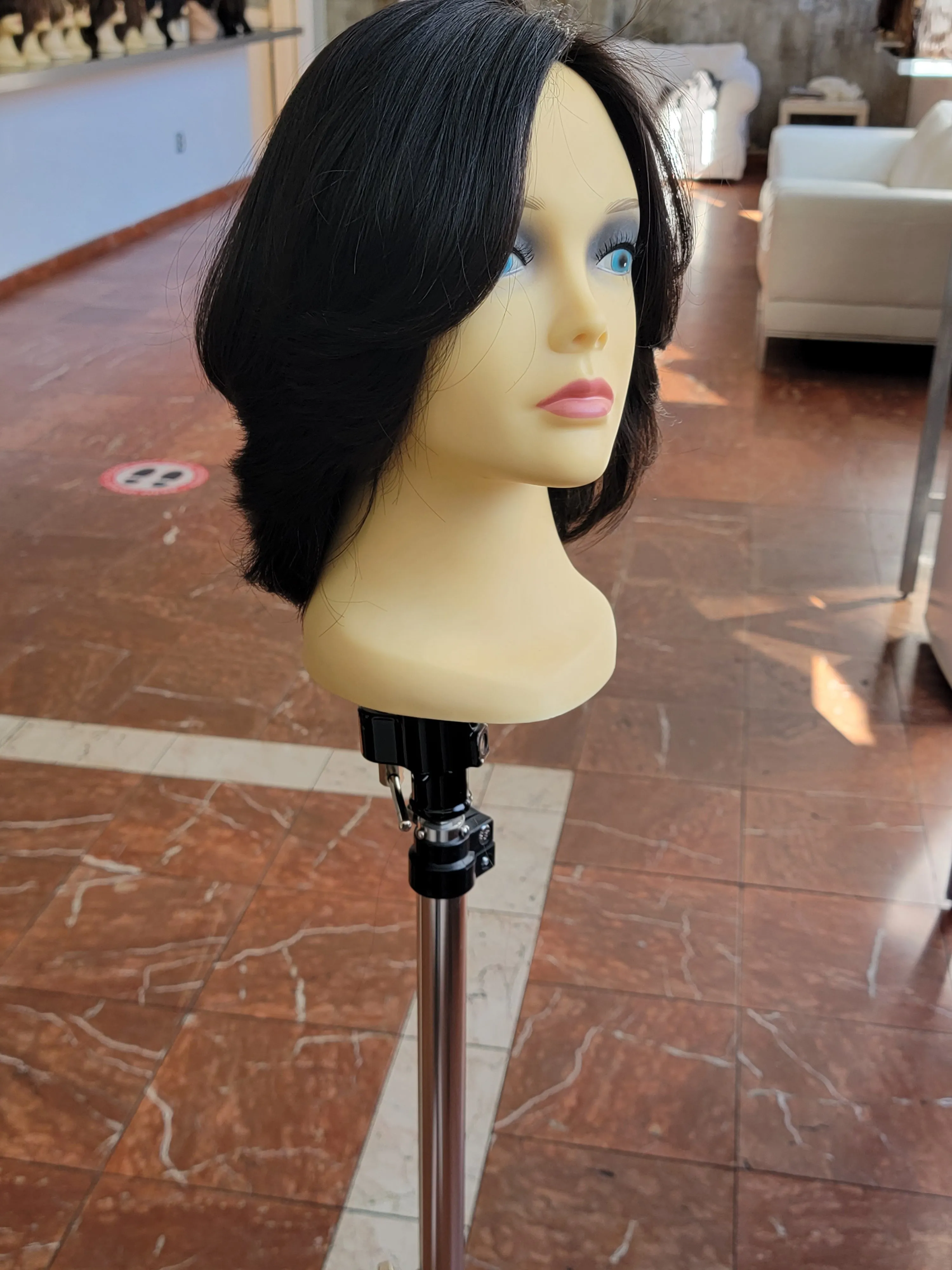 100% Virgin European Virgin Natural Human Hair 13'' Black Layered