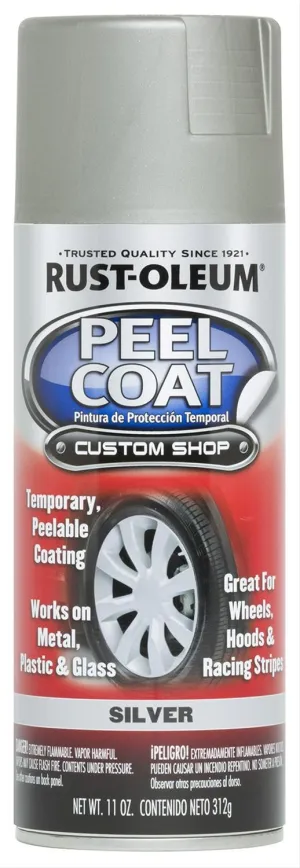 11OZ Automotive Peel Coat Spray - Silver