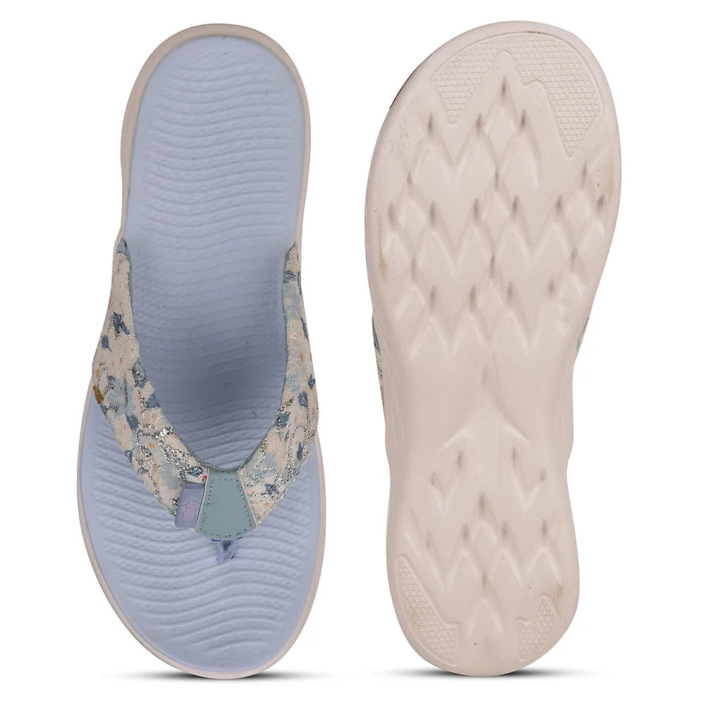A-HA Sky Blue Casual Slipper For Women IMPACT-L71 By Liberty