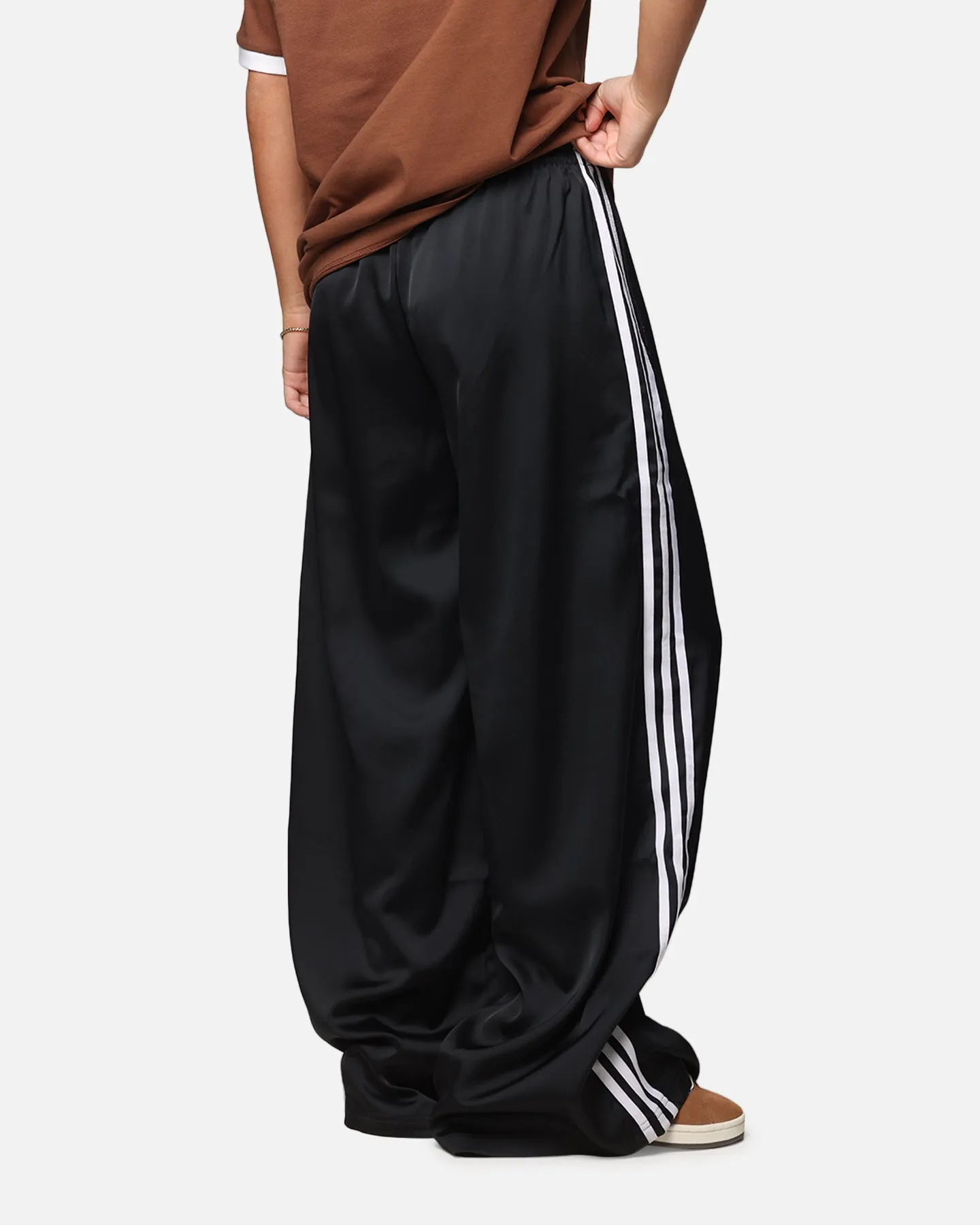 Adidas Women's Satin Wide Leg Pants Black