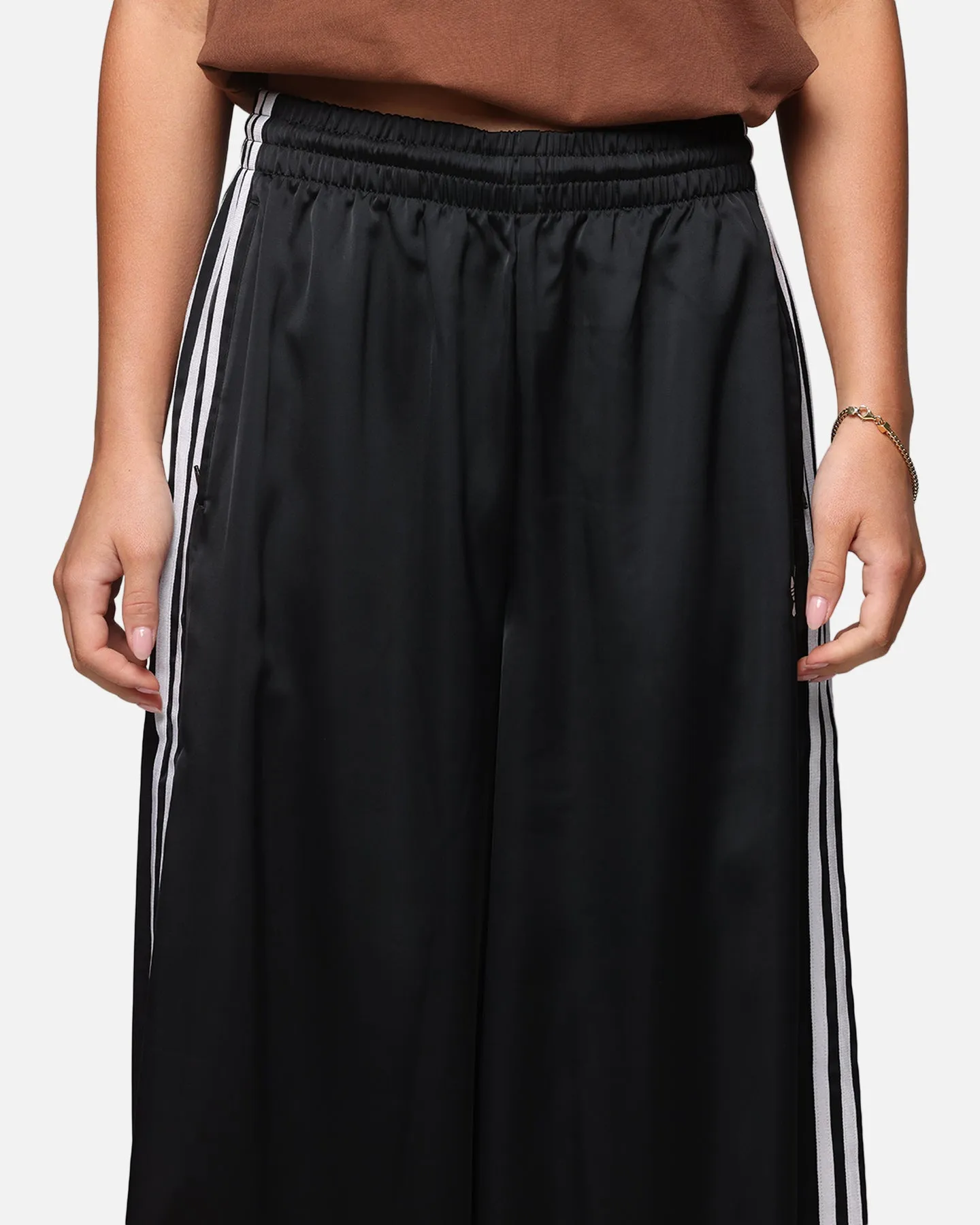 Adidas Women's Satin Wide Leg Pants Black