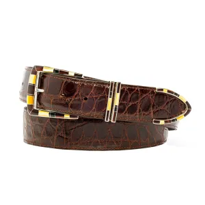 B G Mudd 500 w/ Tiger Eye, Yellow MOP & Onyx Buckle Set 1.5