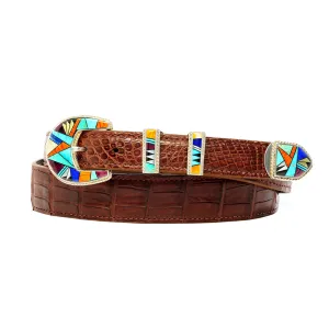 B G Mudd 507LL w/ Multi-Stone Inlay Buckle Set 1.0