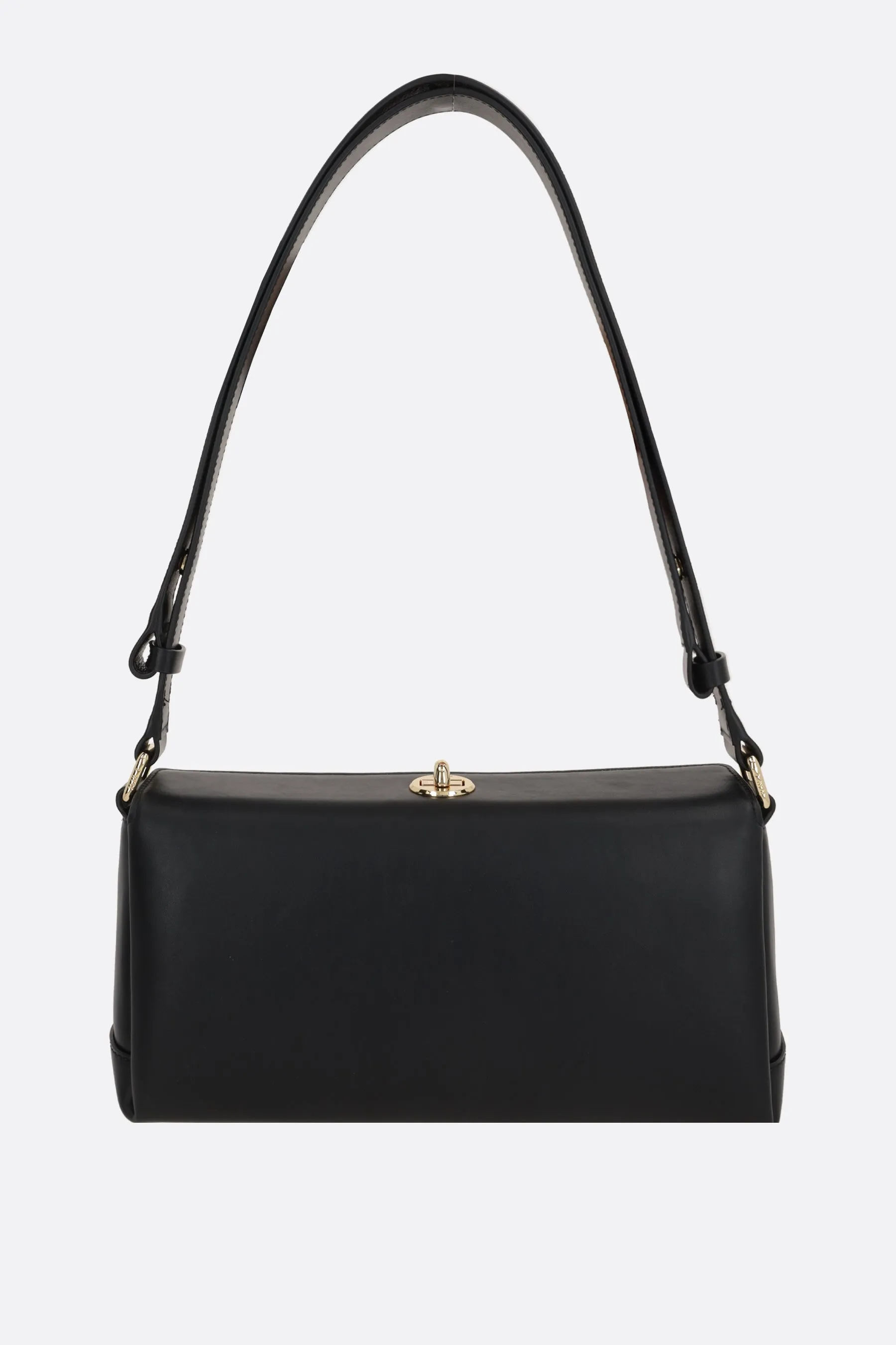 Baguette shoulder bag in smooth leather