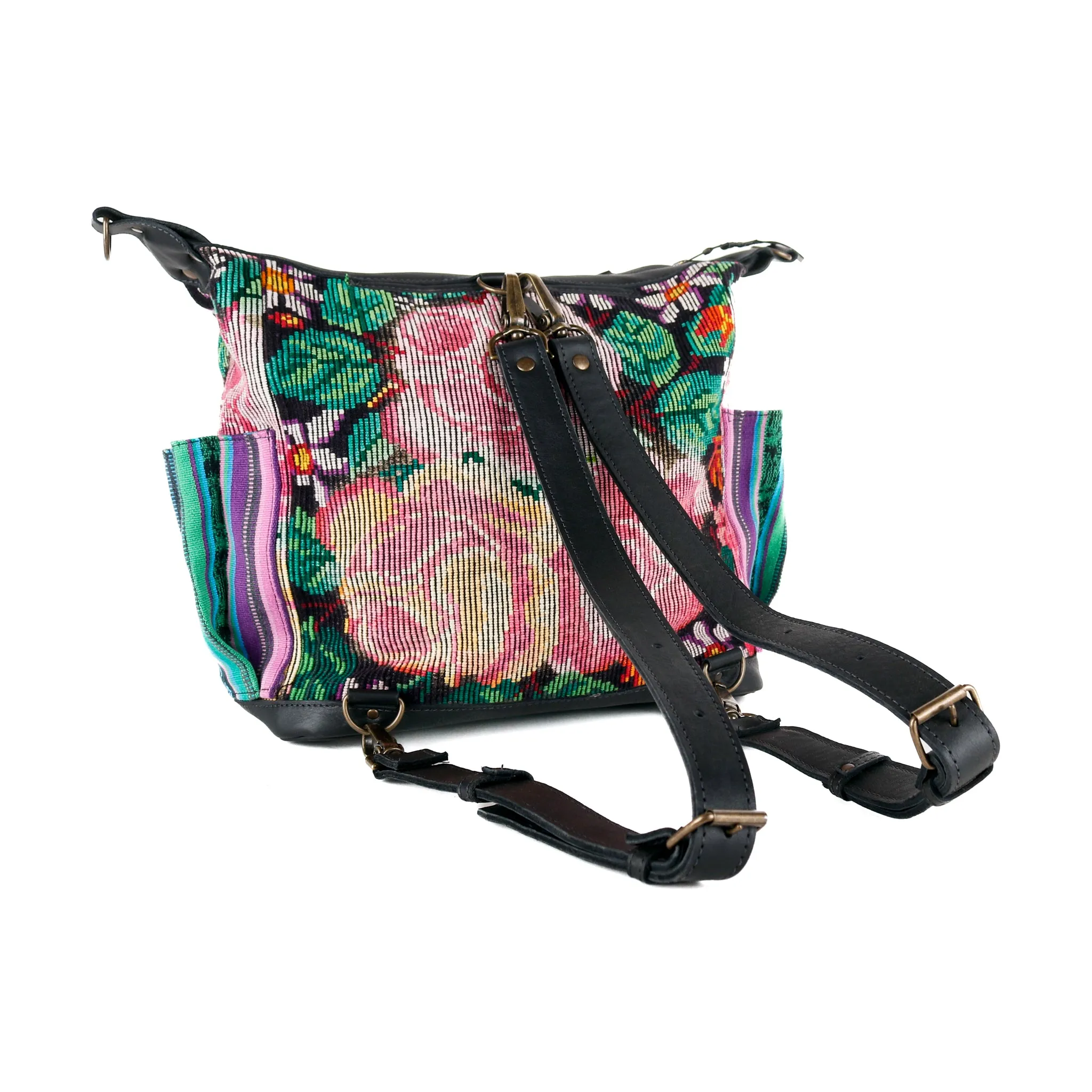 BEATRIZ MCDB   DIAMANTE STRAP - OOAK HUIPIL - BLACK - NO. 15699