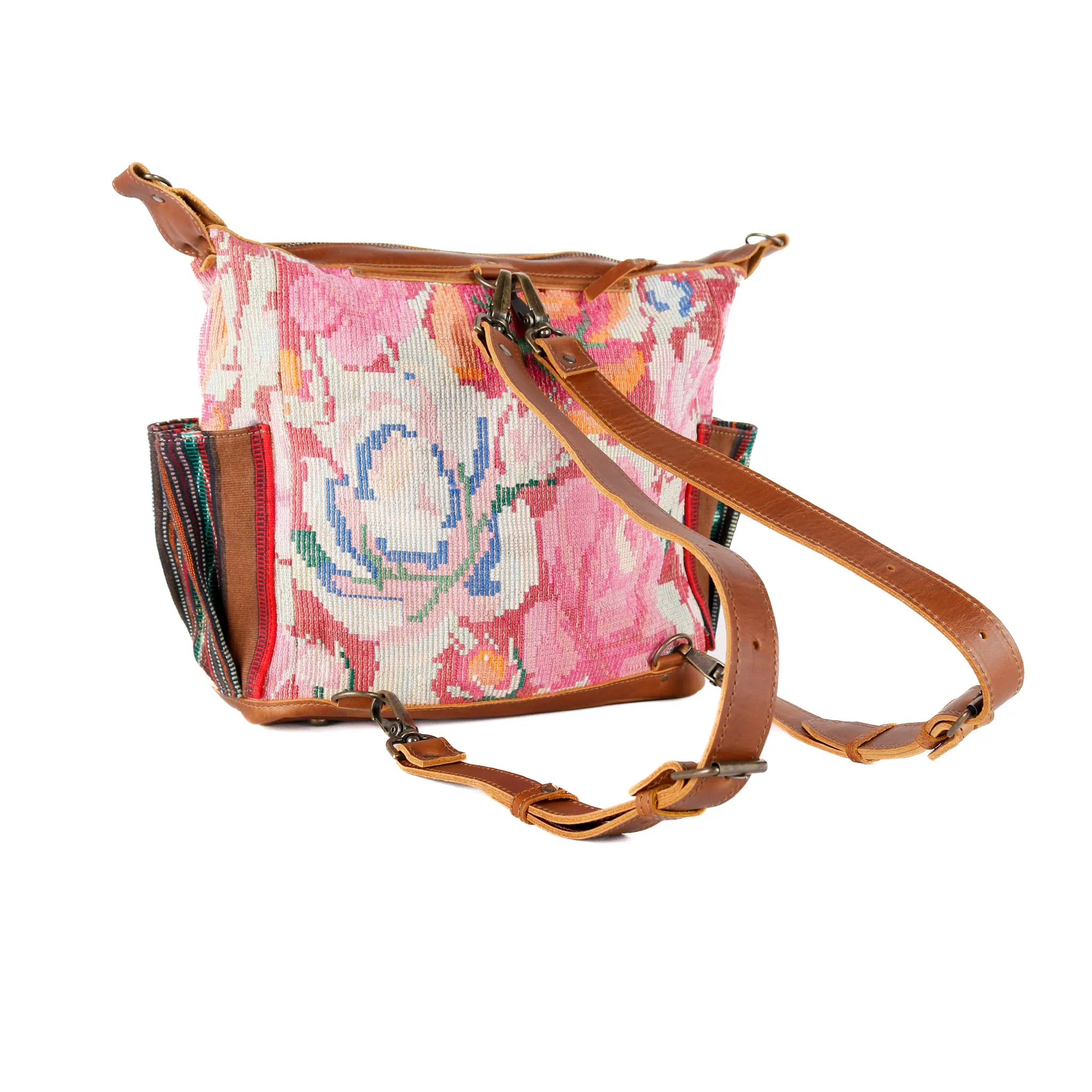 BEATRIZ MCDB   DIAMANTE STRAP - OOAK HUIPIL - CAFE - 15702