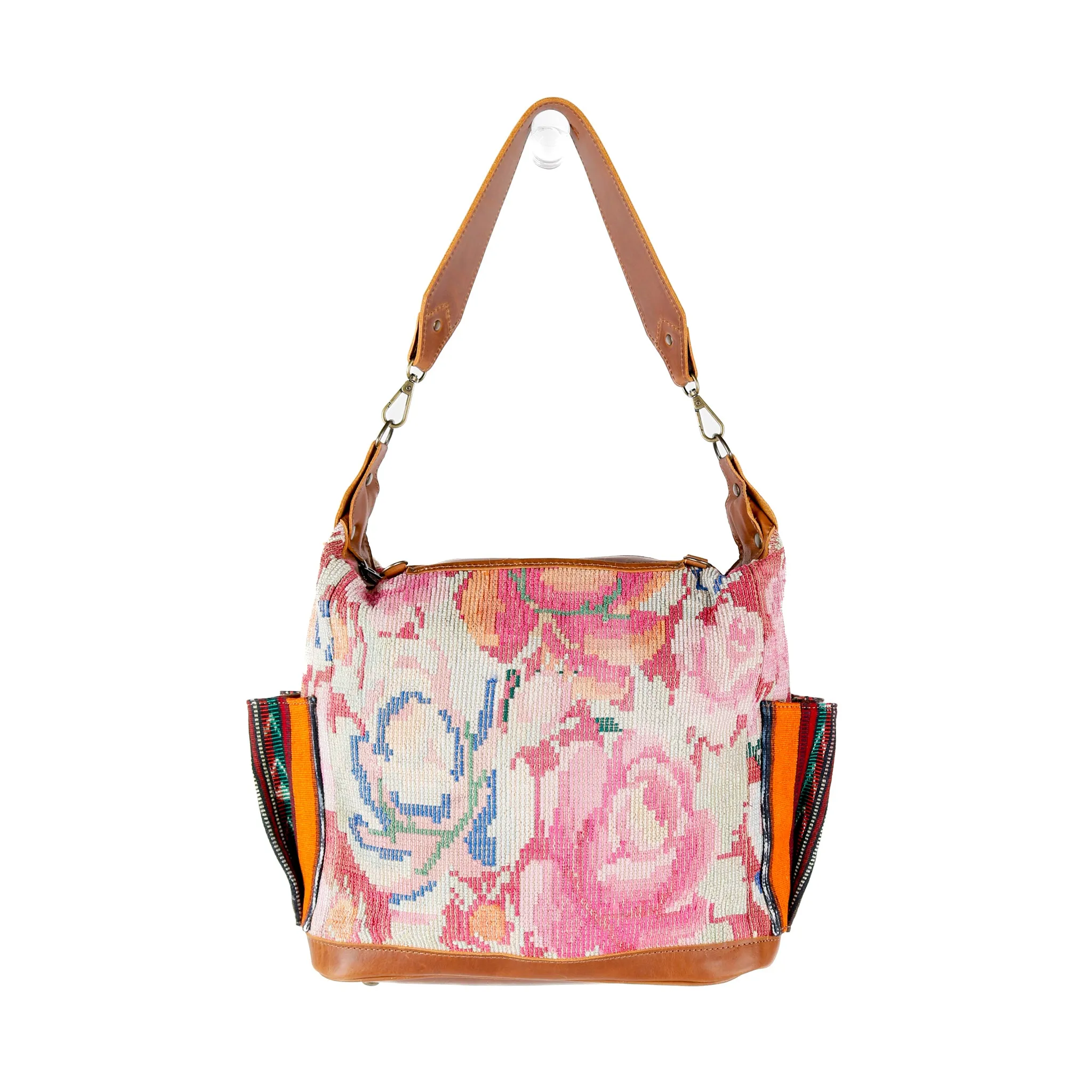 BEATRIZ MCDB   DIAMANTE STRAP - OOAK HUIPIL - CAFE - 15702