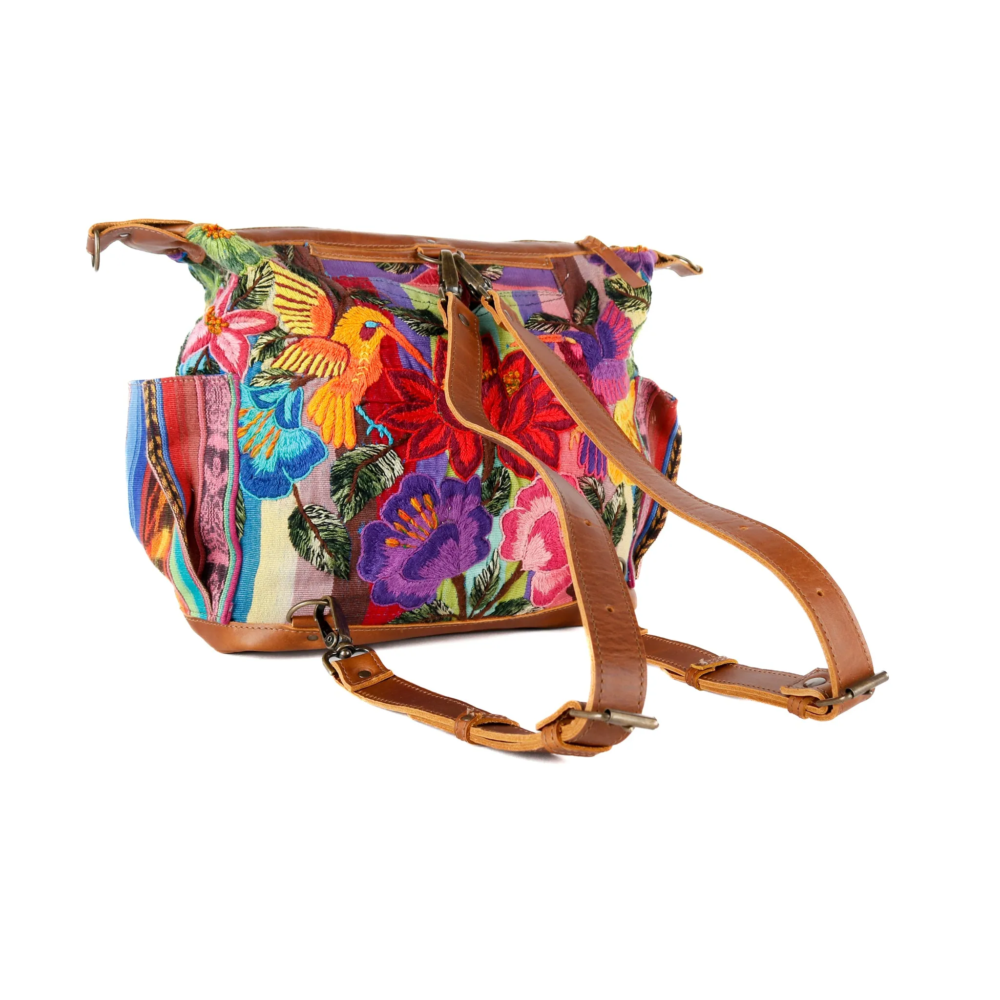 BEATRIZ MCDB   DIAMANTE STRAP - OOAK HUIPIL - CAFE - 15703