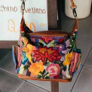 BEATRIZ MCDB   DIAMANTE STRAP - OOAK HUIPIL - CAFE - 15703