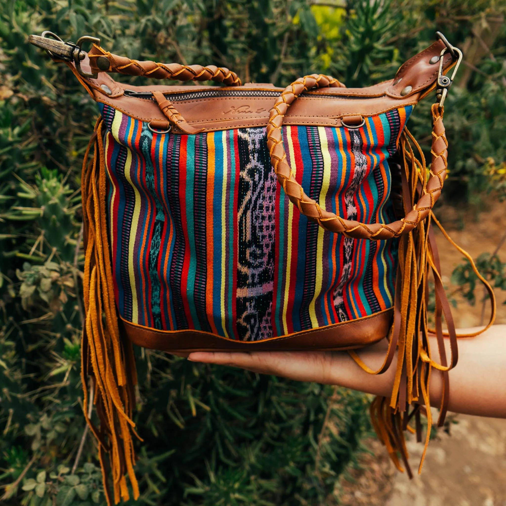 BEATRIZ MINI CDB WITH FRINGE - CORTE - CAFE - NO. 15883