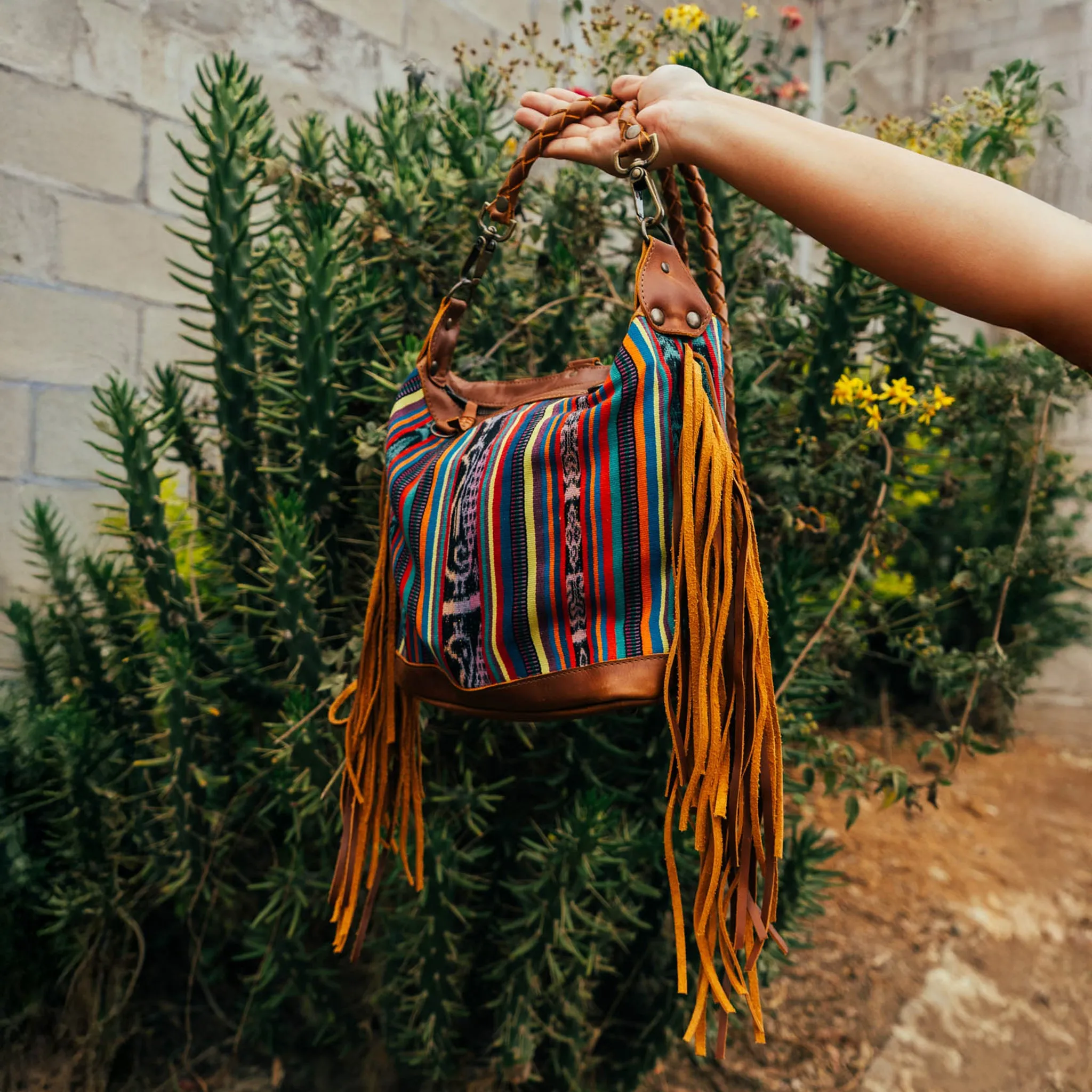 BEATRIZ MINI CDB WITH FRINGE - CORTE - CAFE - NO. 15883