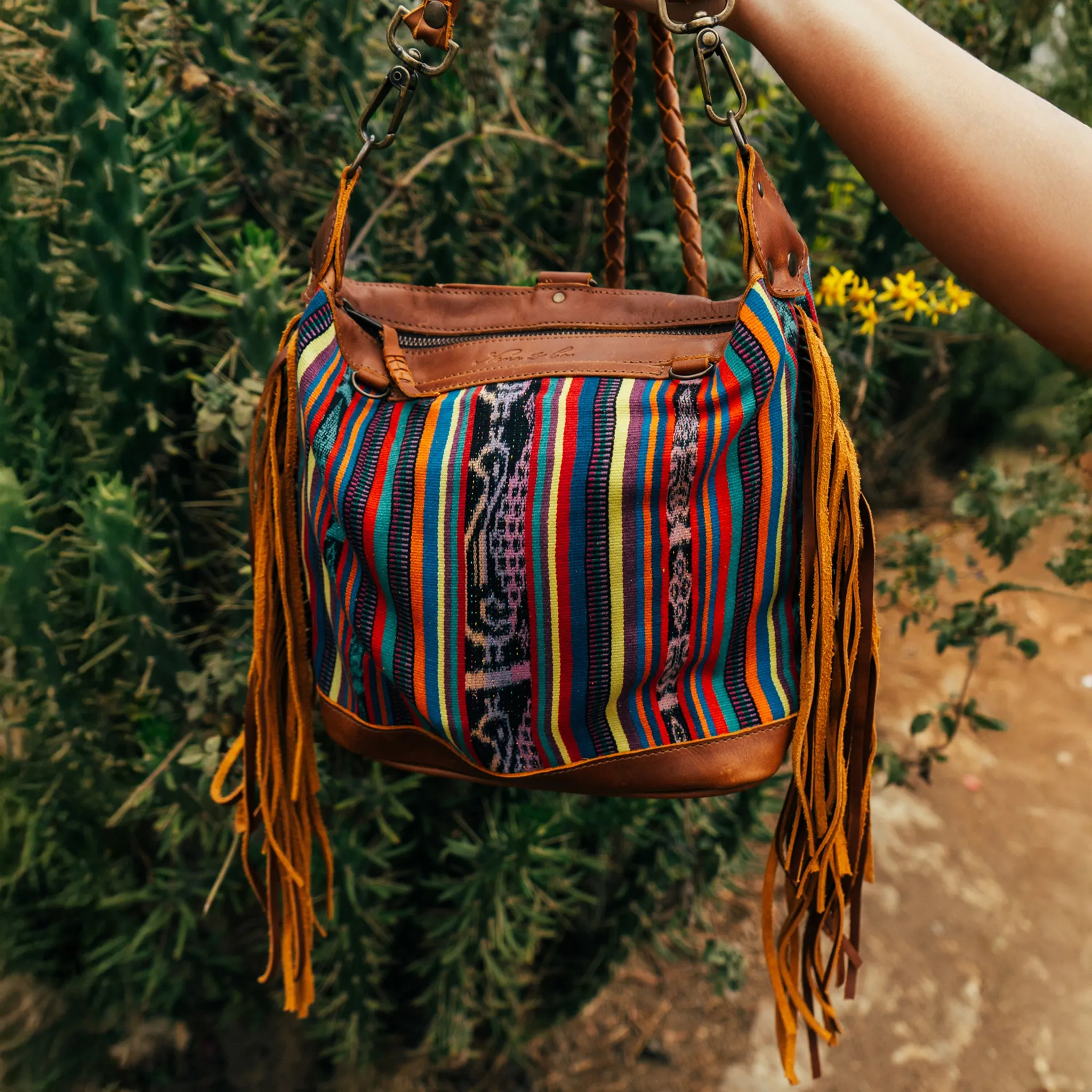 BEATRIZ MINI CDB WITH FRINGE - CORTE - CAFE - NO. 15883