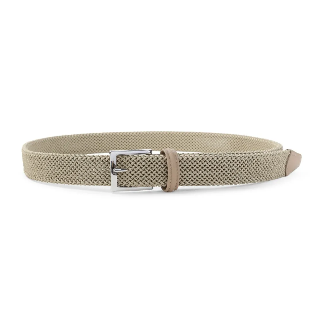 Beige Calf Leather Belt