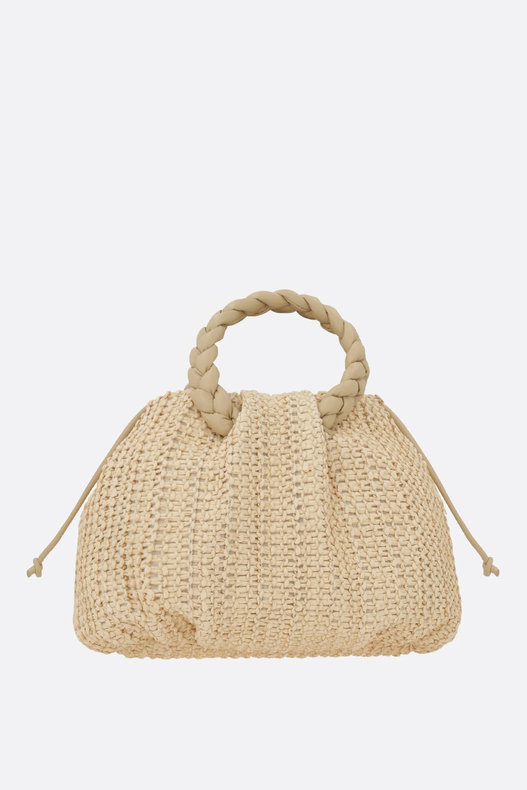 Bombon medium handbag in raffia
