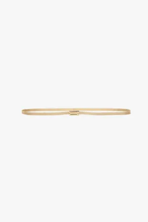 Brass Micro Frame Belt In Light Gold