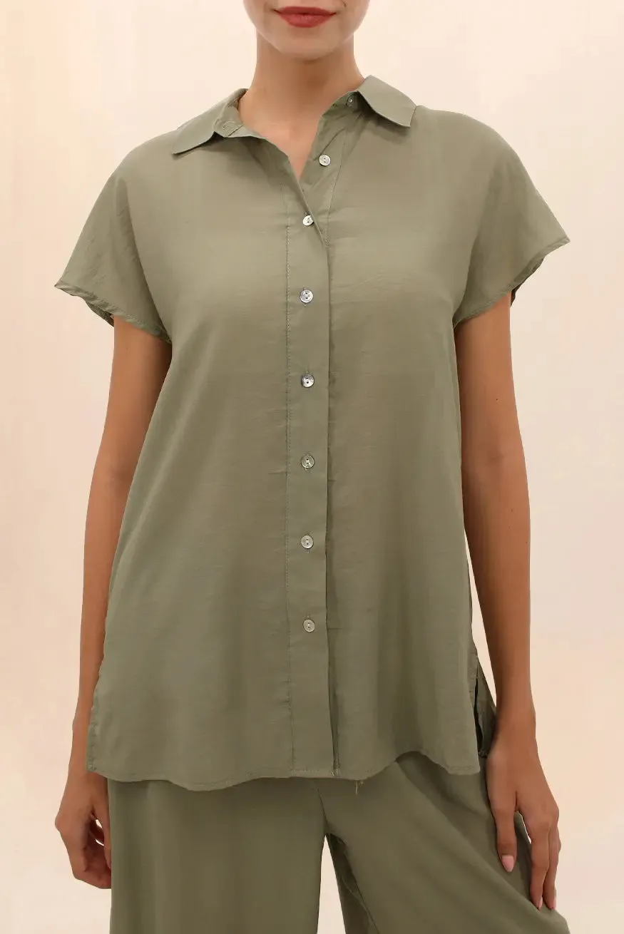 CAMISA WIDE OLIVO