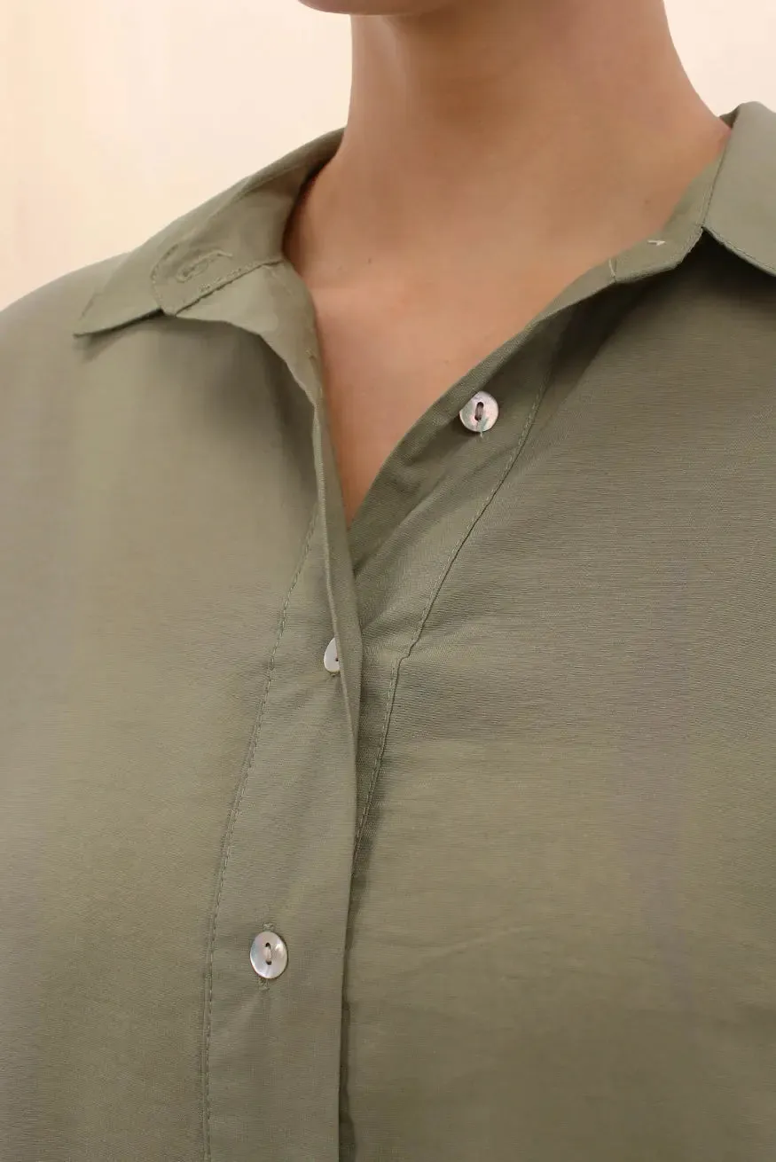 CAMISA WIDE OLIVO
