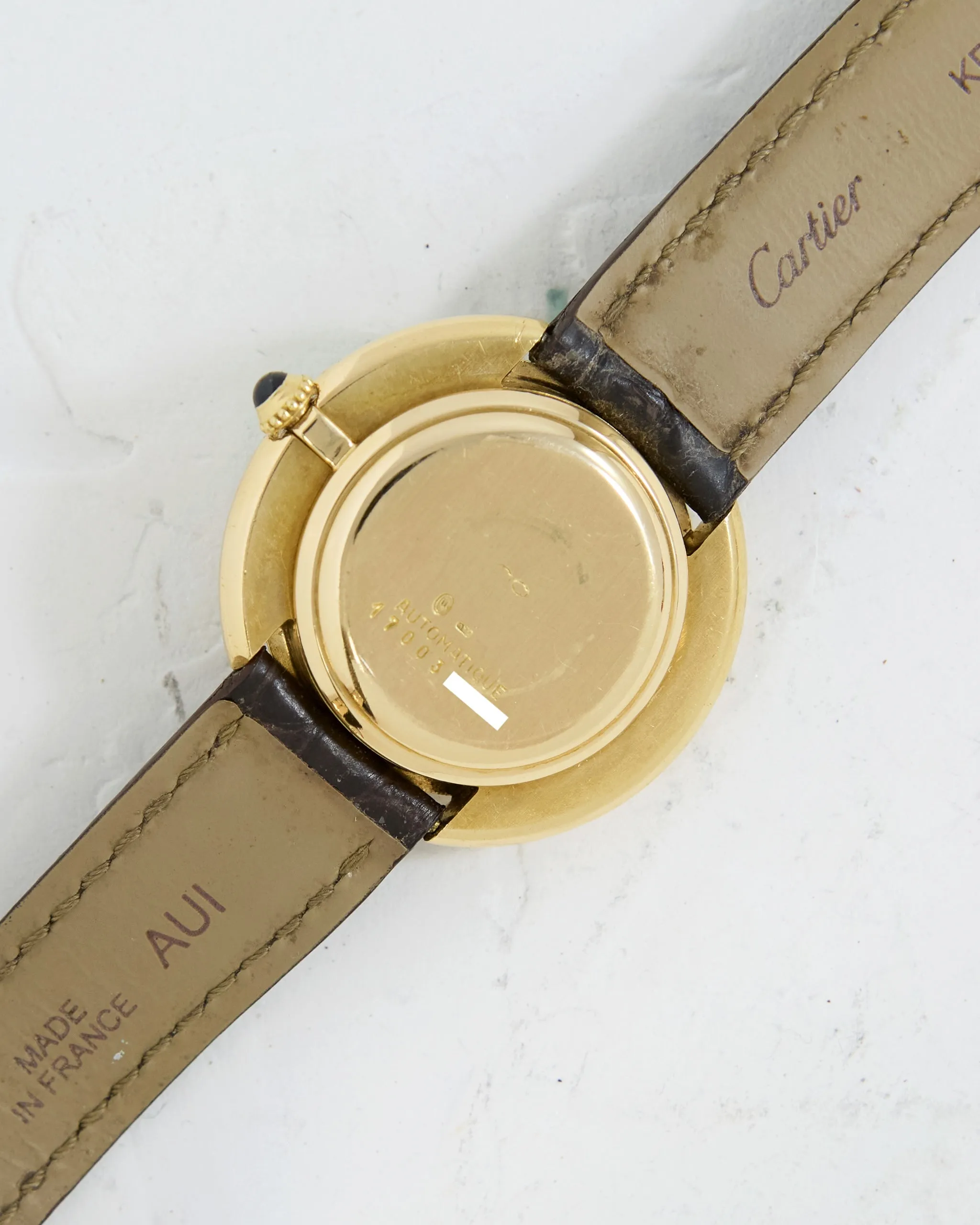 CARTIER VENDOME AUTOMATIC IN GOLD WITH DEPLOYANT BUCKLE