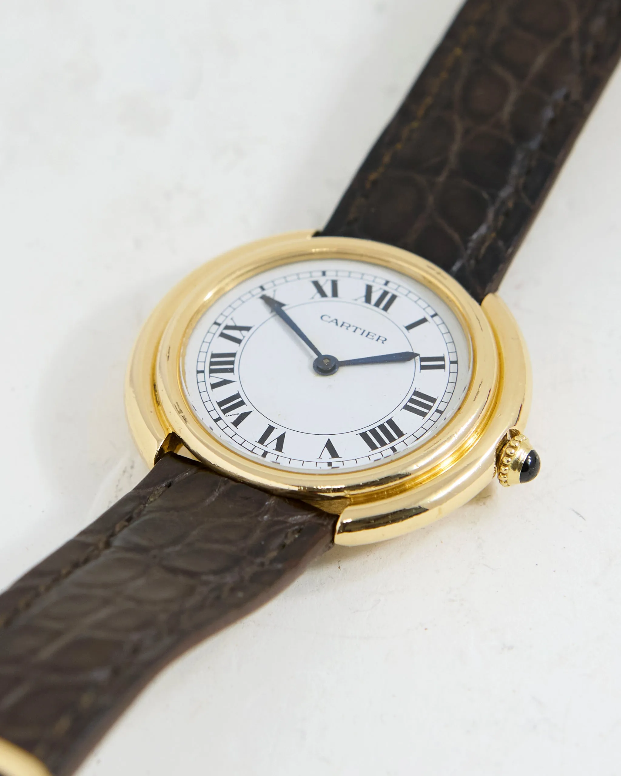 CARTIER VENDOME AUTOMATIC IN GOLD WITH DEPLOYANT BUCKLE