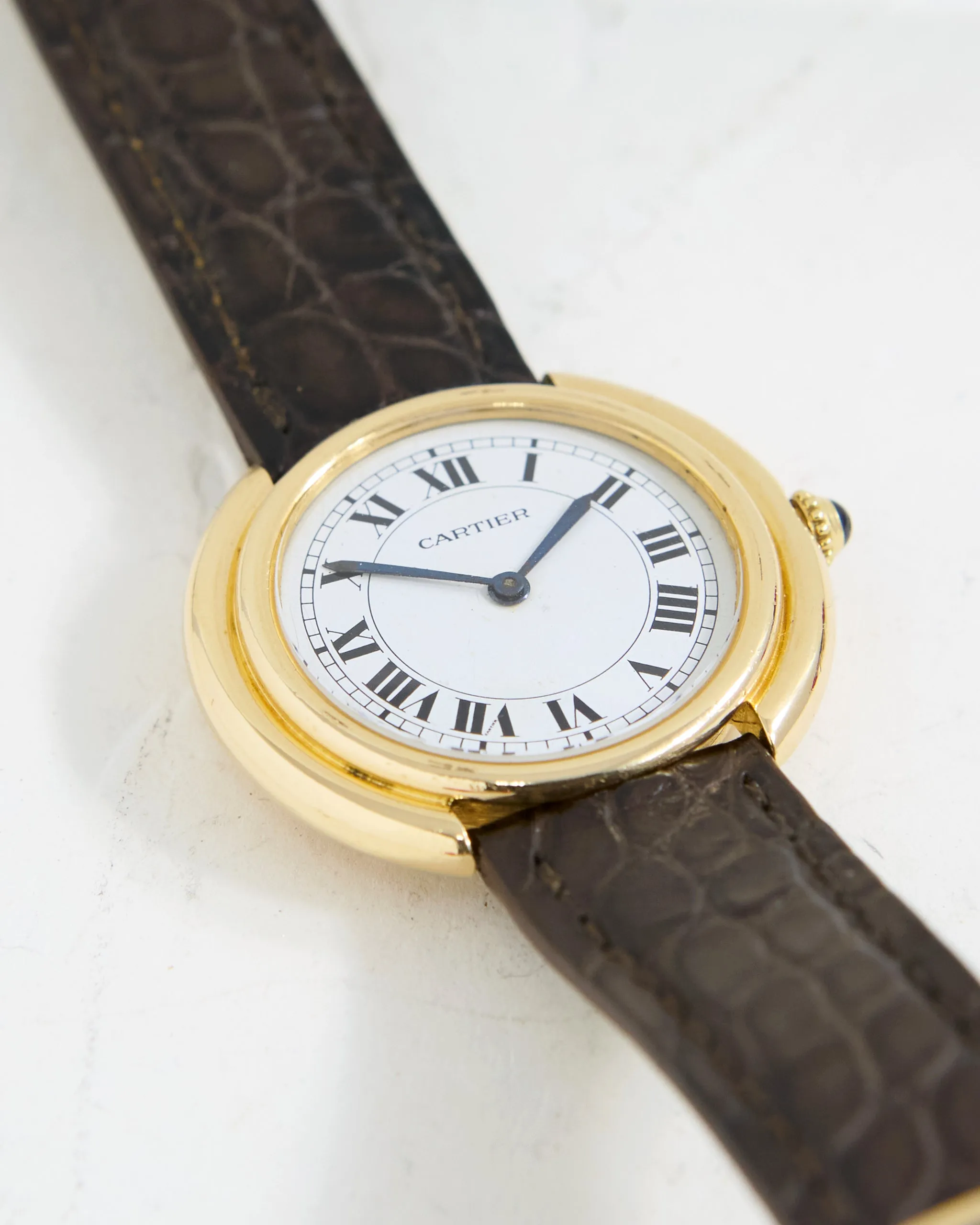 CARTIER VENDOME AUTOMATIC IN GOLD WITH DEPLOYANT BUCKLE