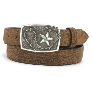 Gloria Stewart Texas Star w/ Turquoise One Piece Buckle 1.25
