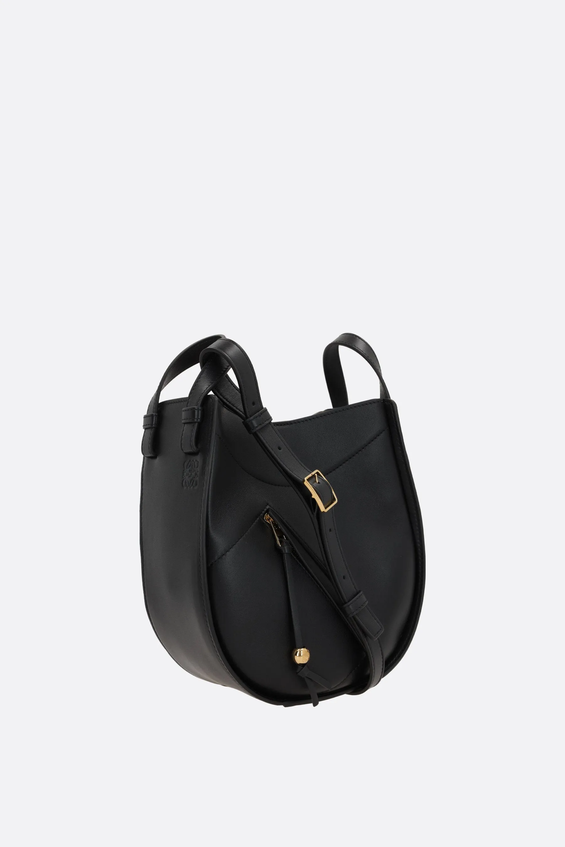 Hammock slice bag in shiny leather