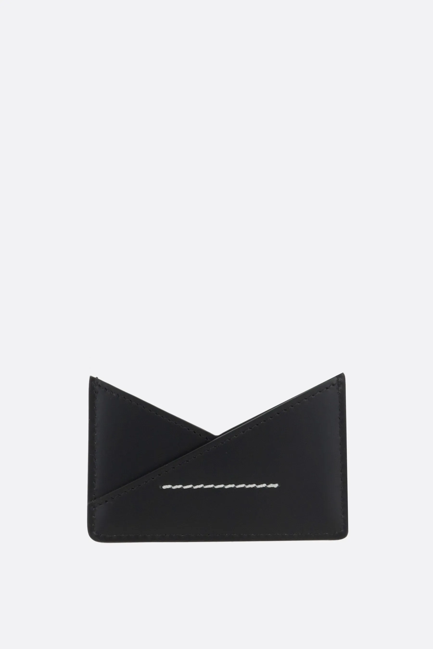 Japanese 6 card case in smooth leather