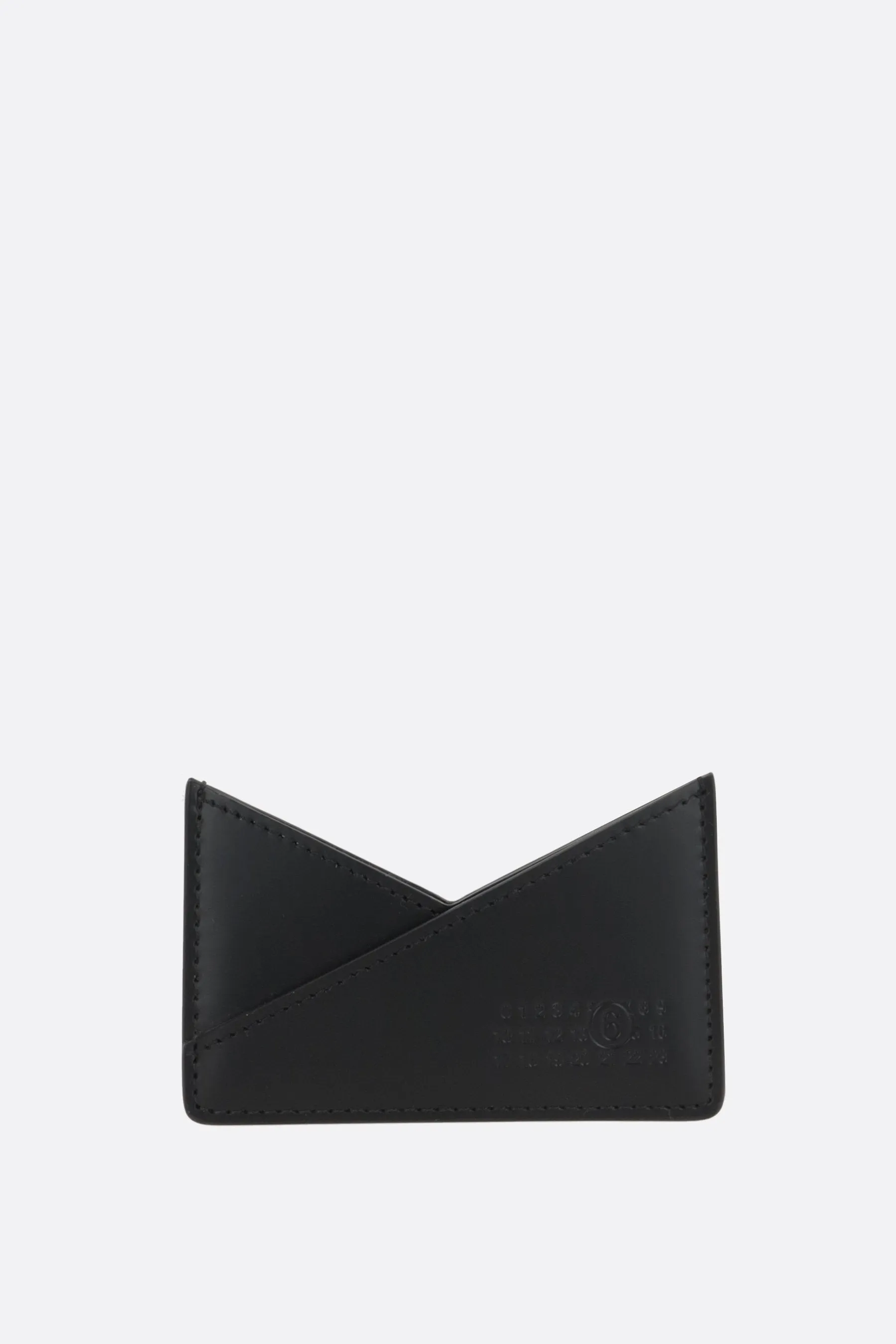 Japanese 6 card case in smooth leather