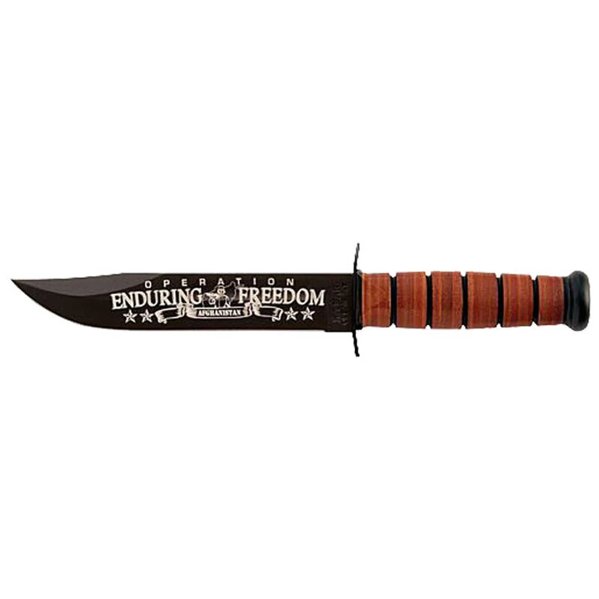 Ka-Bar Fighting Knife - USMC OEF Afghanistan Plain Edge Blade Commemorative | KB9169