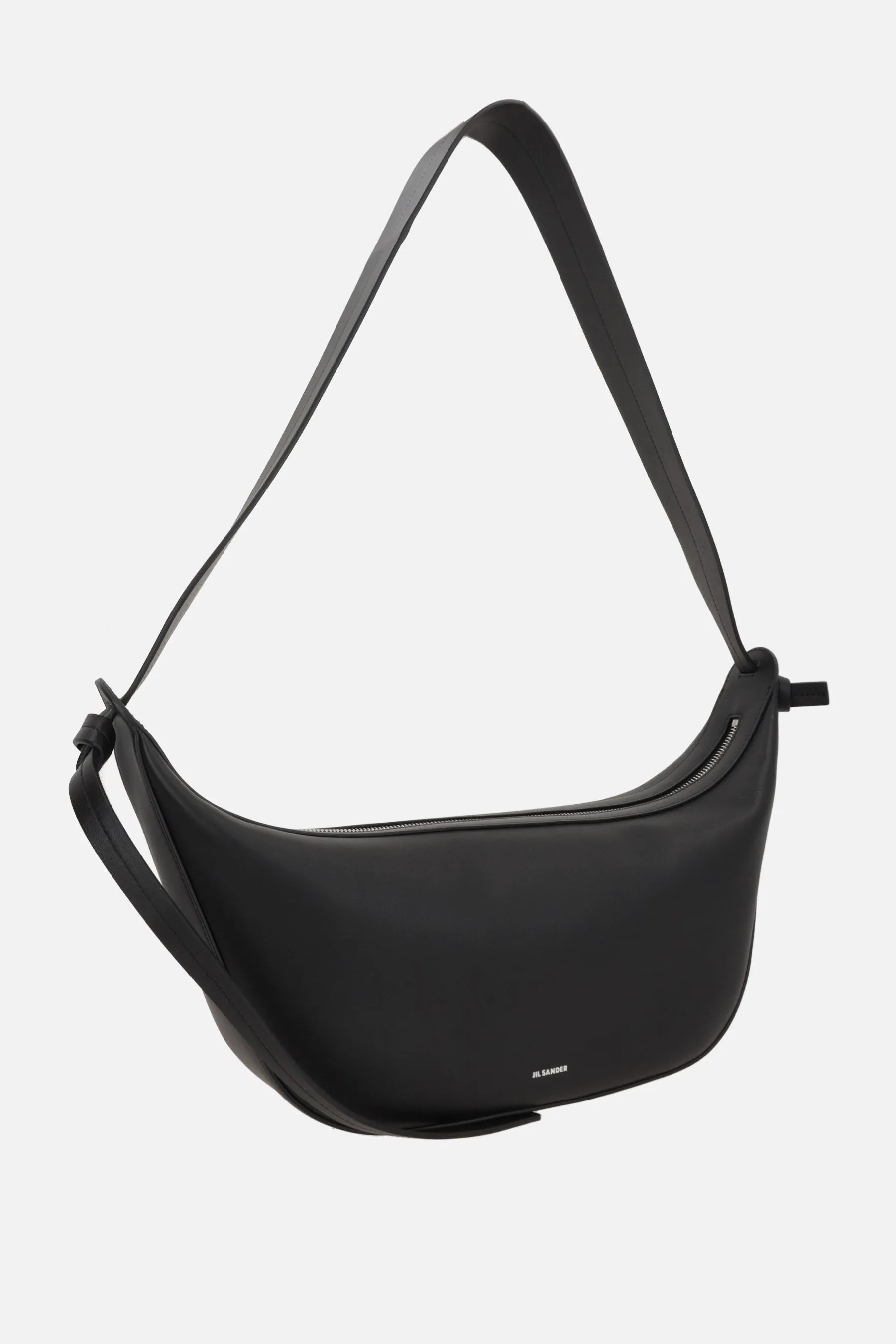 Knot shoulder bag in smooth leather