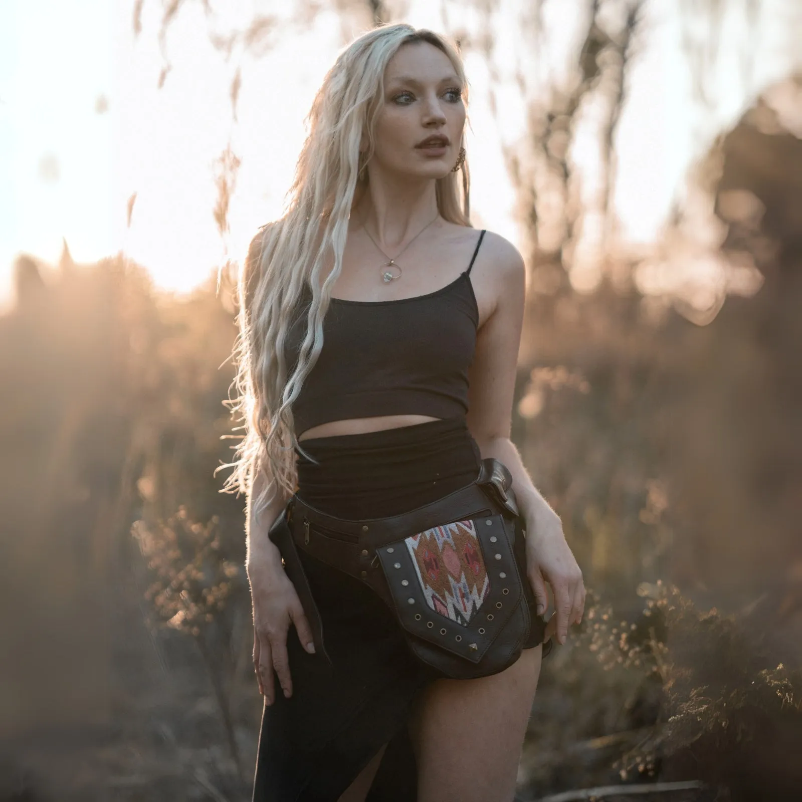Leather Niisha Belt | Falcon Brown