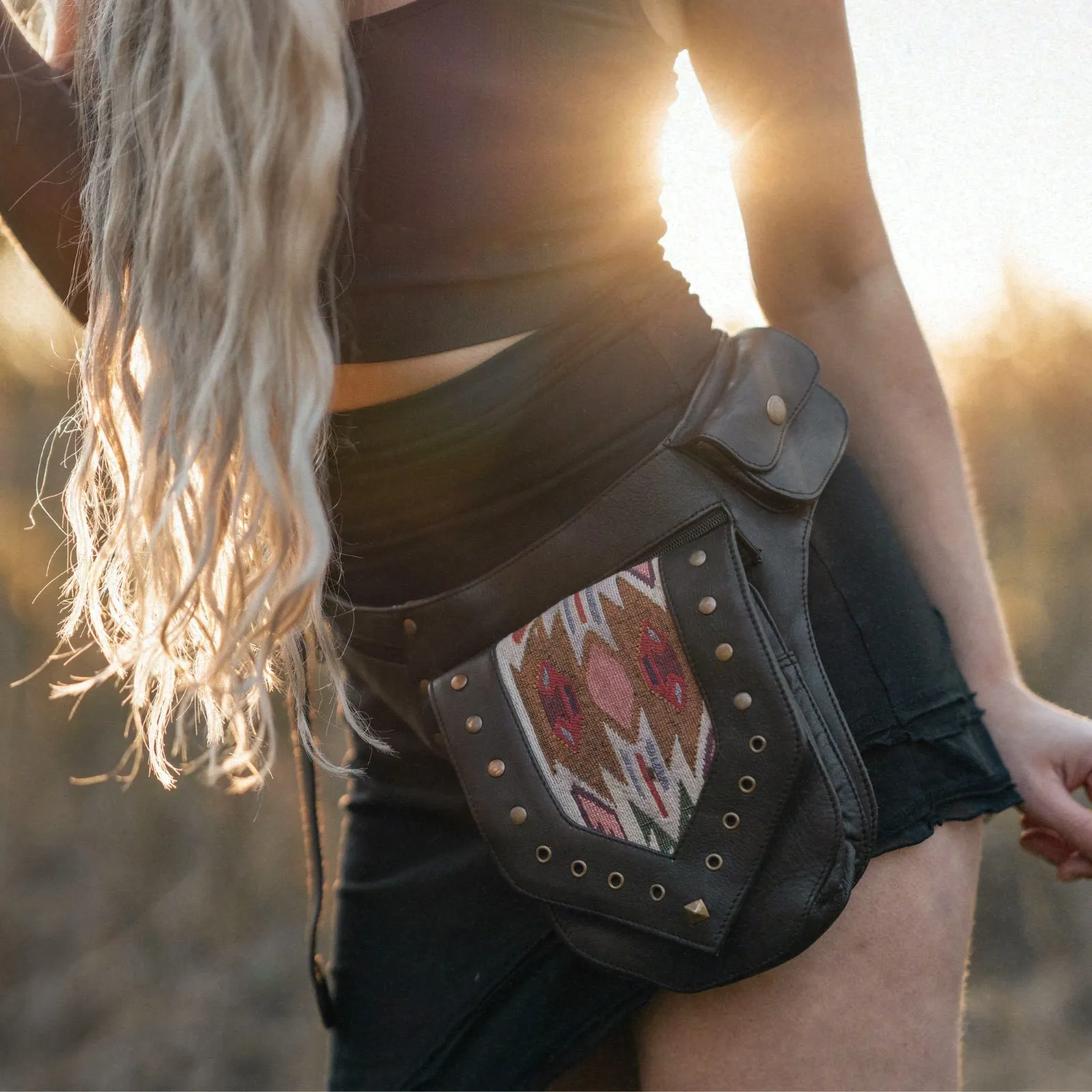 Leather Niisha Belt | Falcon Brown