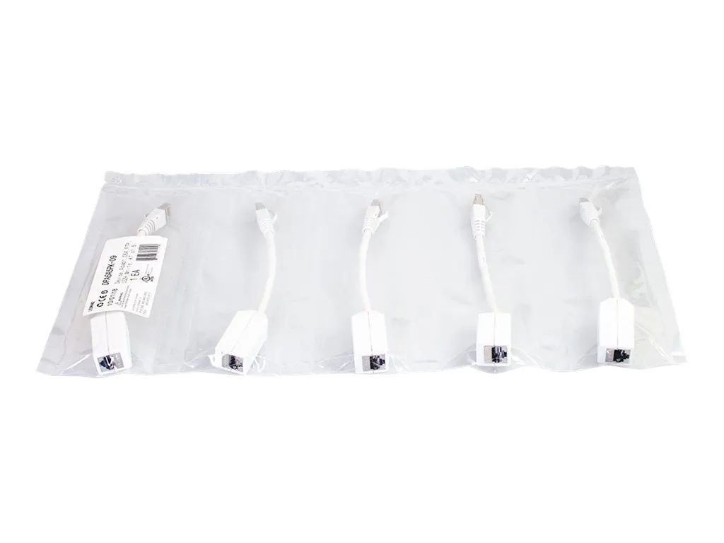 Legrand TechChoice - Network adapter - RJ-45 (M) to RJ-45 (F) - 8 in - foiled unshielded twisted pair (F/UTP) - CAT 6a - booted, DPA6A5PK-09