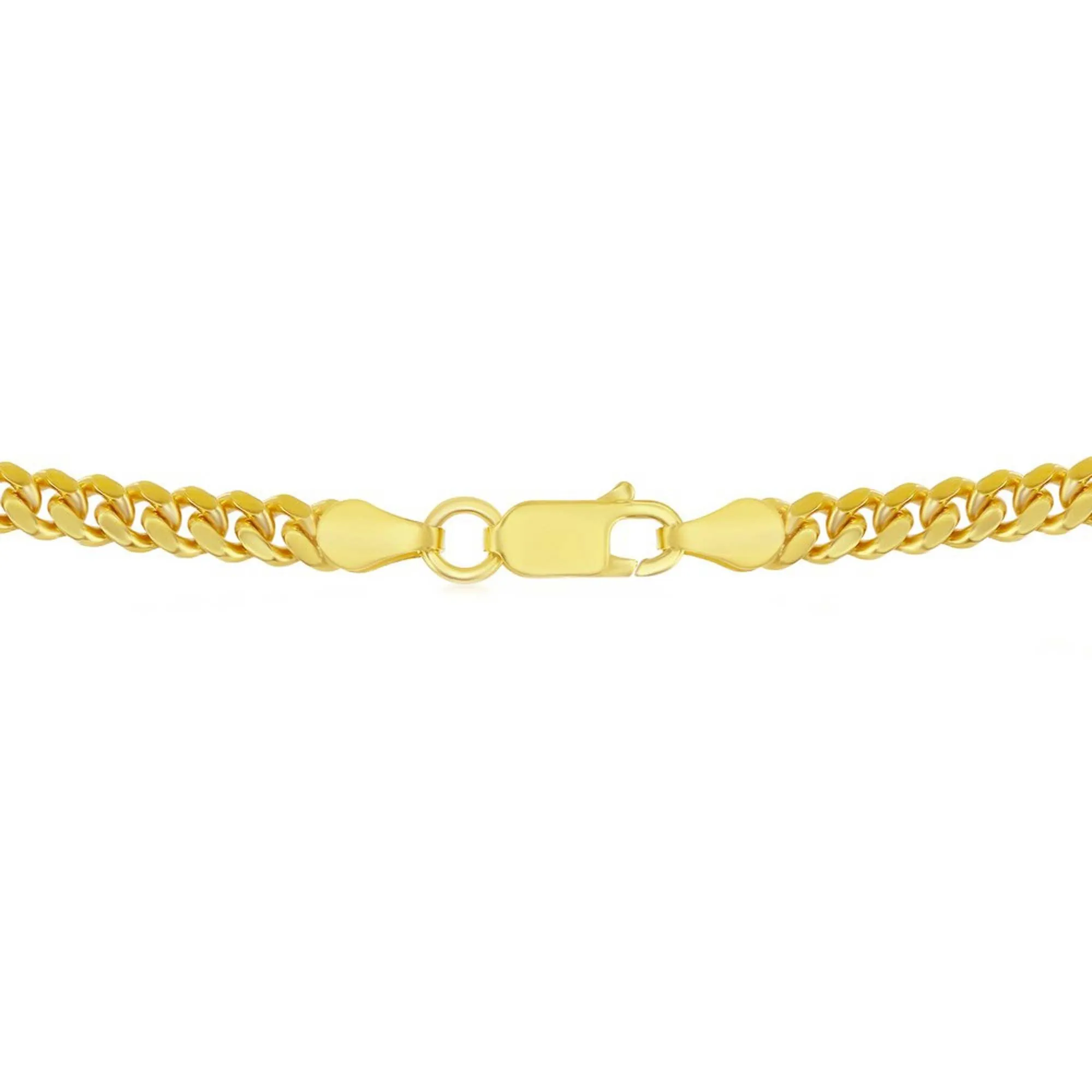 Men's Chain - Gold Plated Sterling Silver 4mm Miami Cuban | Q-5734-18