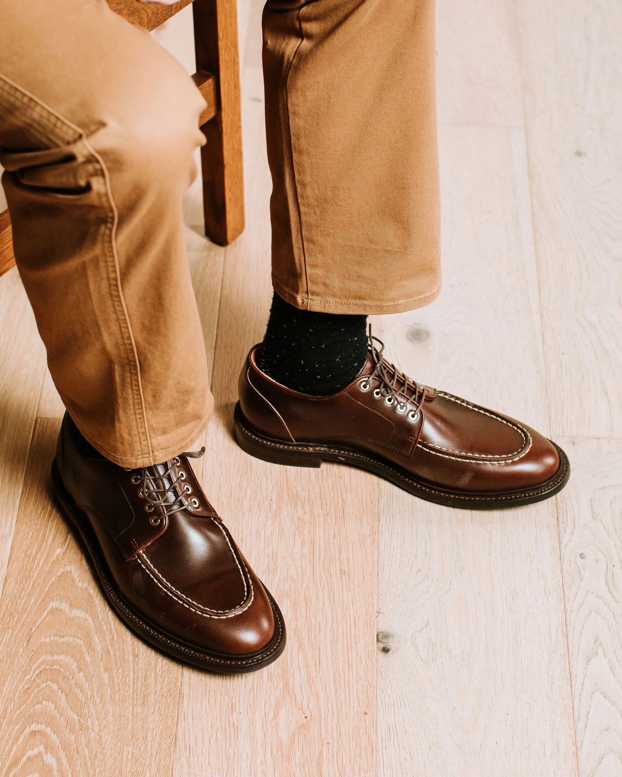 Moc Toe Derby Crimson Chromexcel