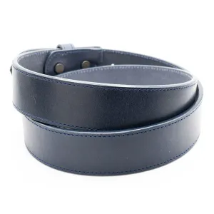 Navy Blue Bridle Leather Belt Straps