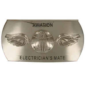Navy Enlisted Specialty Belt Buckle: Aviation Electrician's Mate: AE