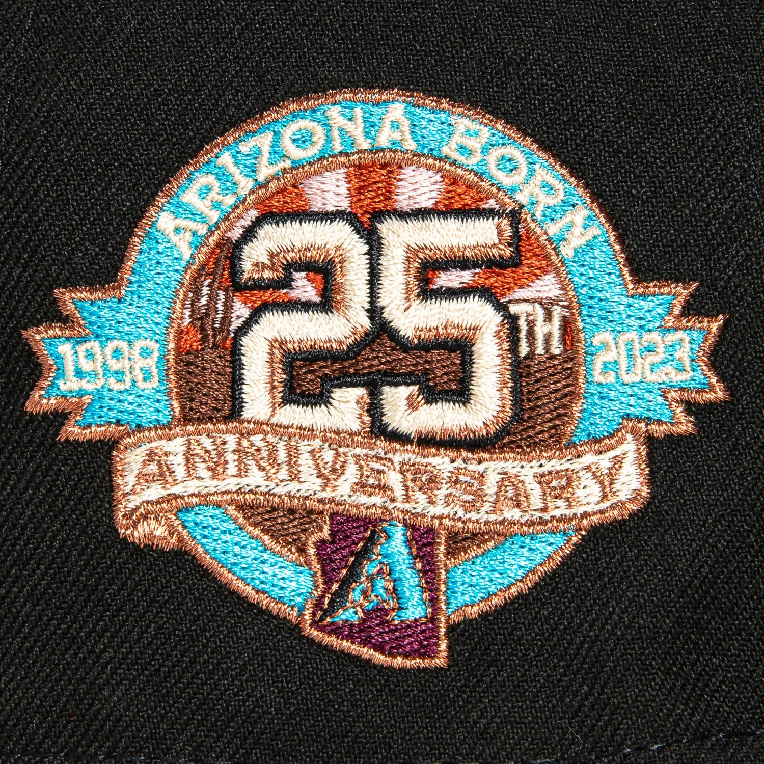 New Era 59Fifty Arizona Diamondbacks 25th Anniversary Patch Serpientes Hat - Black. Brown