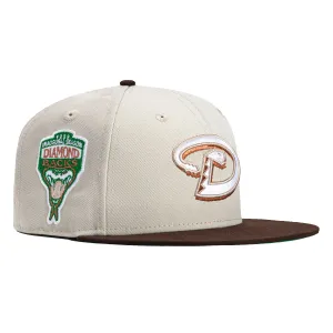 New Era 59Fifty Arizona Diamondbacks Inaugural Patch D Hat - Stone. Brown. Metallic Copper