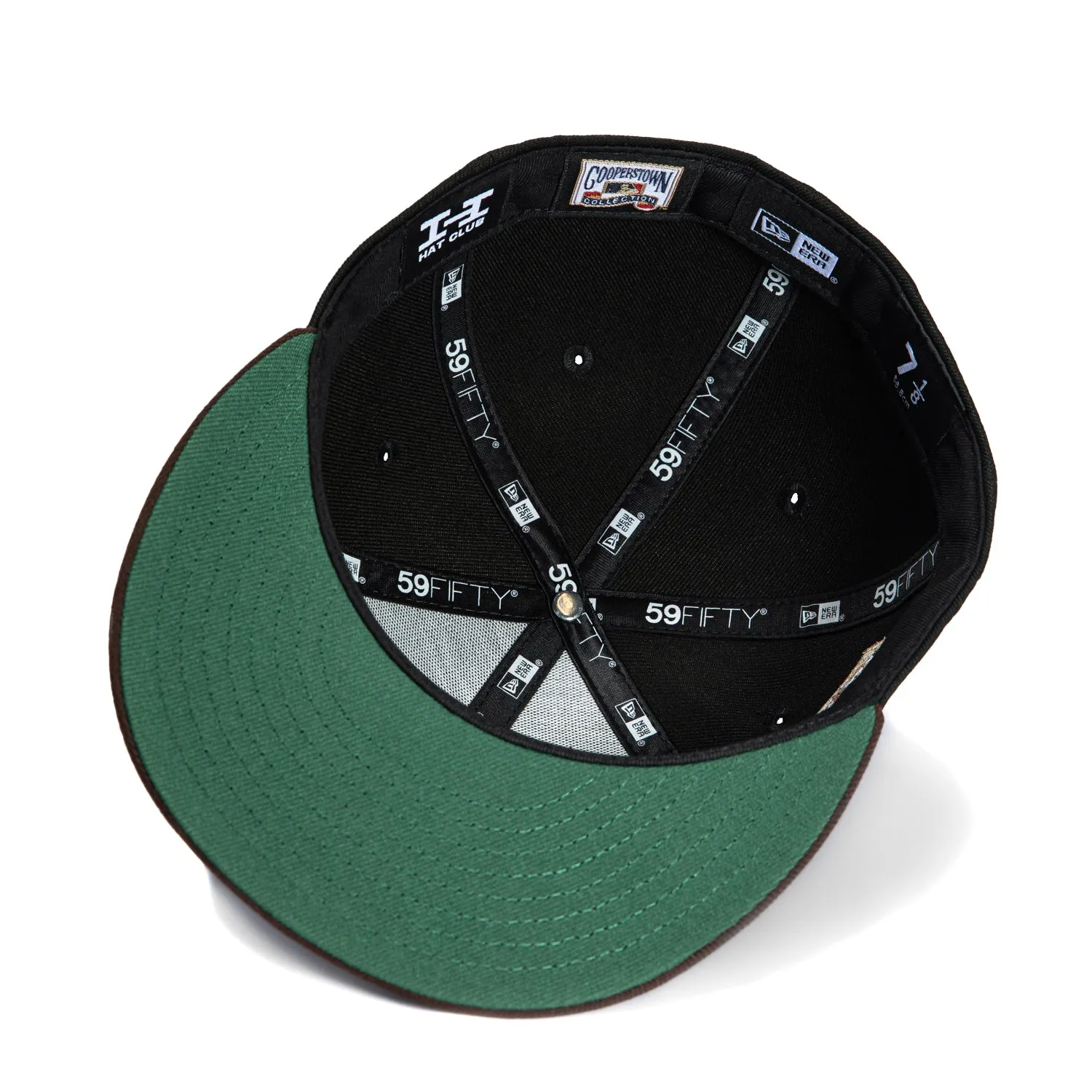 New Era 59Fifty New York Mets 25th Anniversary Patch Script Hat - Black. Brown. Metallic Copper