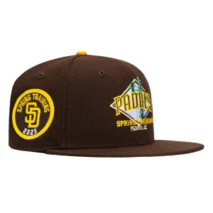New Era 59Fifty San Diego Padres Spring Training Patch Logo Hat - Brown