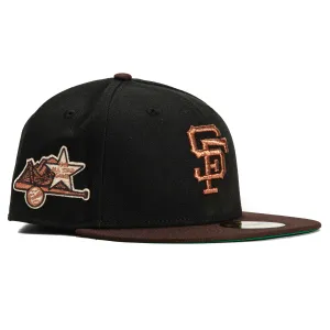 New Era 59Fifty San Francisco Giants 1961 All Star Game Patch Hat - Black. Brown. Metallic Copper