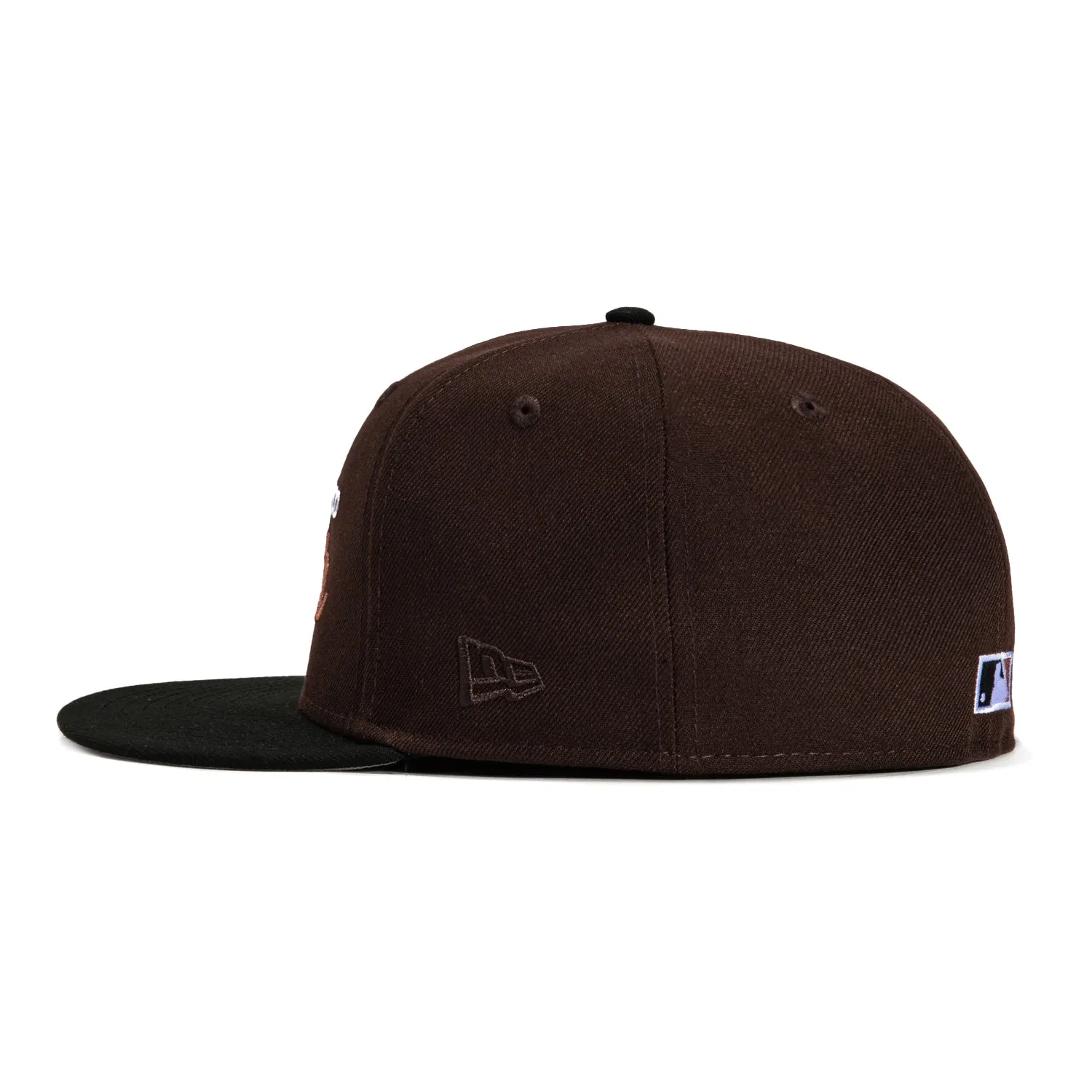 New Era 59Fifty San Francisco Giants 1984 All Star Game Patch Script Hat - Brown. Black. Metallic Copper