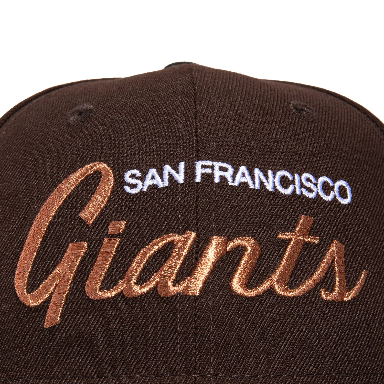 New Era 59Fifty San Francisco Giants 1984 All Star Game Patch Script Hat - Brown. Black. Metallic Copper
