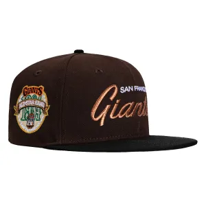 New Era 59Fifty San Francisco Giants 1984 All Star Game Patch Script Hat - Brown. Black. Metallic Copper