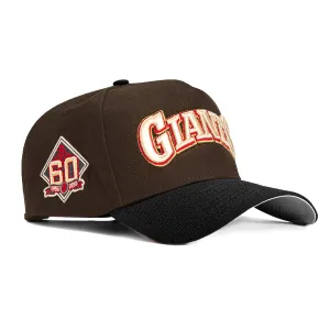 New Era 9Forty A-Frame Foam San Francisco Giants 60th Anniversary Patch Word Snapback Hat - Brown. Black