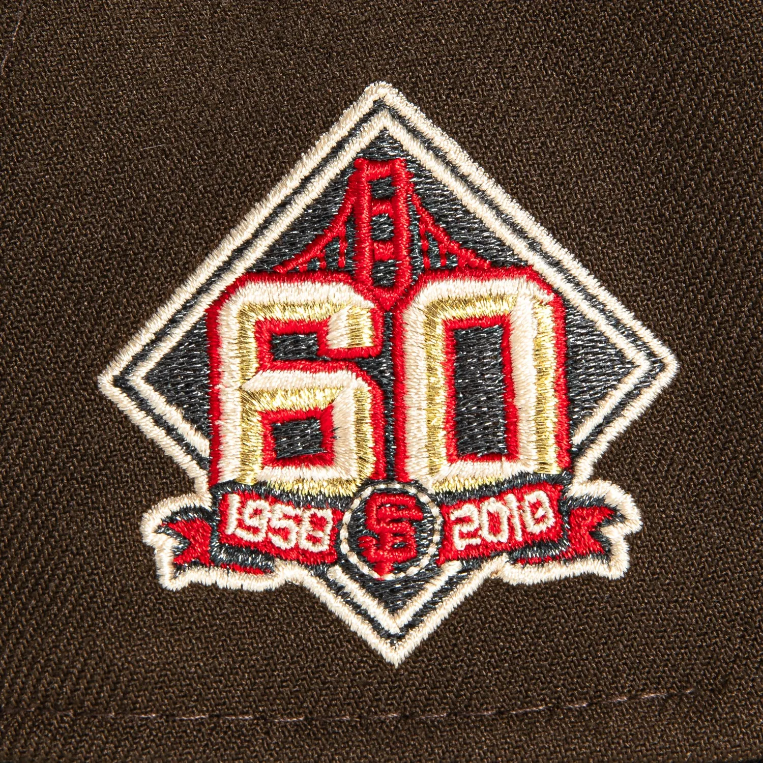 New Era 9Forty A-Frame Foam San Francisco Giants 60th Anniversary Patch Word Snapback Hat - Brown. Black