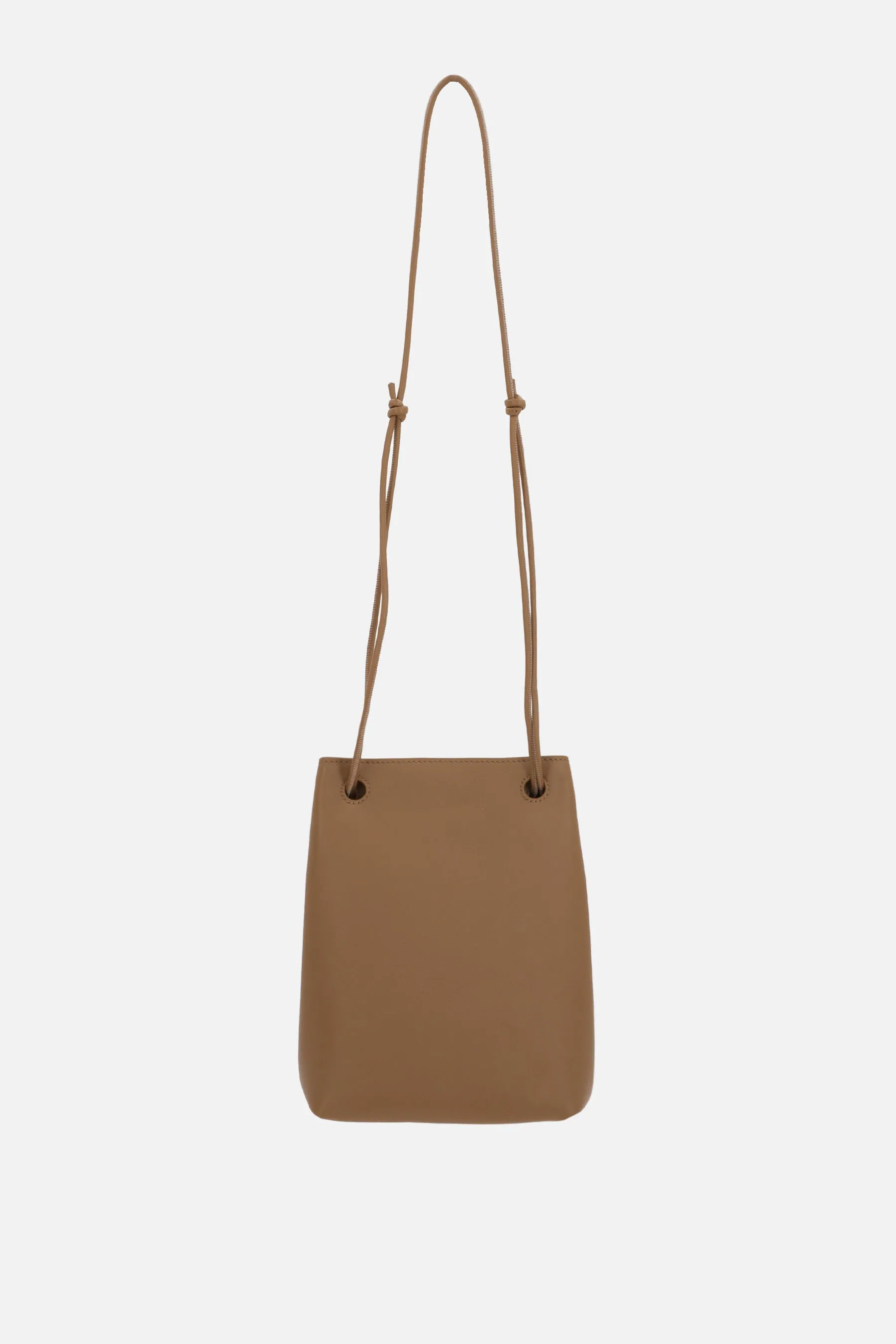 Pebble crossbody bag in smooth leather